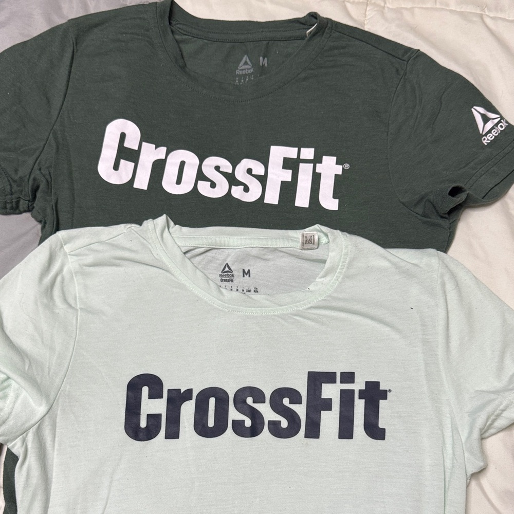 Reebok CrossFit Tees in Dark Green and Mint